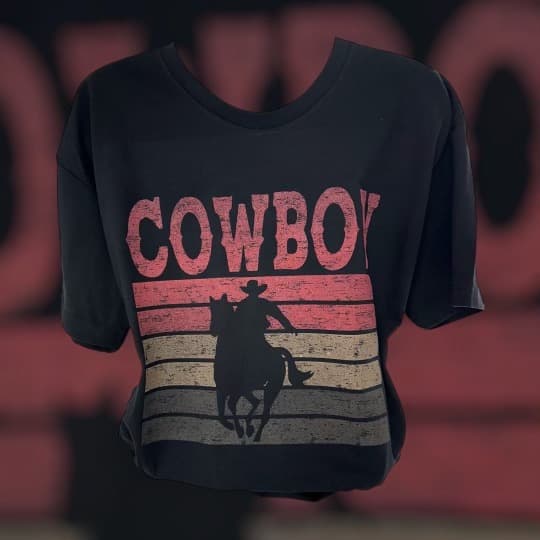 Cowboy Stripes TShirt in Black