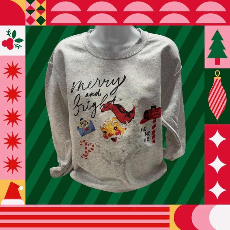 Christmas Collections Sweatshirt in Ash Gray